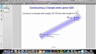 Constructing a triangle given ASA