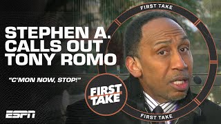 WHATCHA TALKIN' ABOUT?! Stephen A. says Tony Romo should be ASHAMED of Cowboys comments | First Take