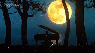 FALL ASLEEP FAST | DEEP SLEEP RELAXING MUSIC | THE ROMANTIC MOON NIGHT WITH PIANO SOUND BY THE LAKE