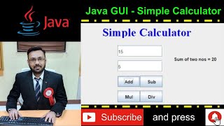 Java GUI - Simple Calculator using swing and with Event Handling