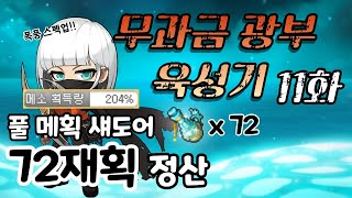 [메이플 스토리] 무과금 광부 육성기11화 메획204% 풀메획 섀도어 13일간 총72재획!!