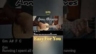 Anna Graves - Easy For You Chords And Lyrics (Ukulele) #short #chords #lyrics #lirik