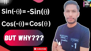 Cos of minus theta is equal to cos theta: proof | Cos(-θ) = Cos(θ) Proof