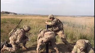 Live fire of U.S Marine Advance M252A1 81mm Mortar System.