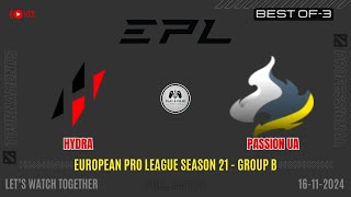 Dota 2 | Hydra vs Passion UA | EPL Season 21 -  BO3