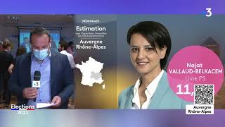 Elections Régionales et Départementales : la soirée du 1er tour sur France 3 Rhône-Alpes (Partie 1)