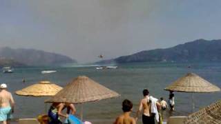 Huge FIRE And Helicopters In MARMARIS Turkey