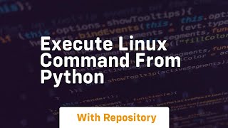 execute linux command from python