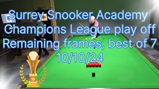 SSA Champions league match v Steve. Final video