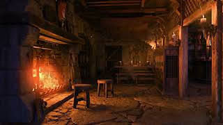 Medieval Tavern Ambience | Tavern Music Fireside Crackling | For Sleep, Relaxation, Study, Focus