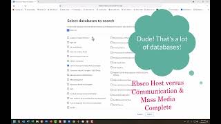 CMST Accessing the databases