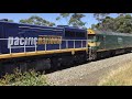 pacific national g528 and xr553 heading to geelong