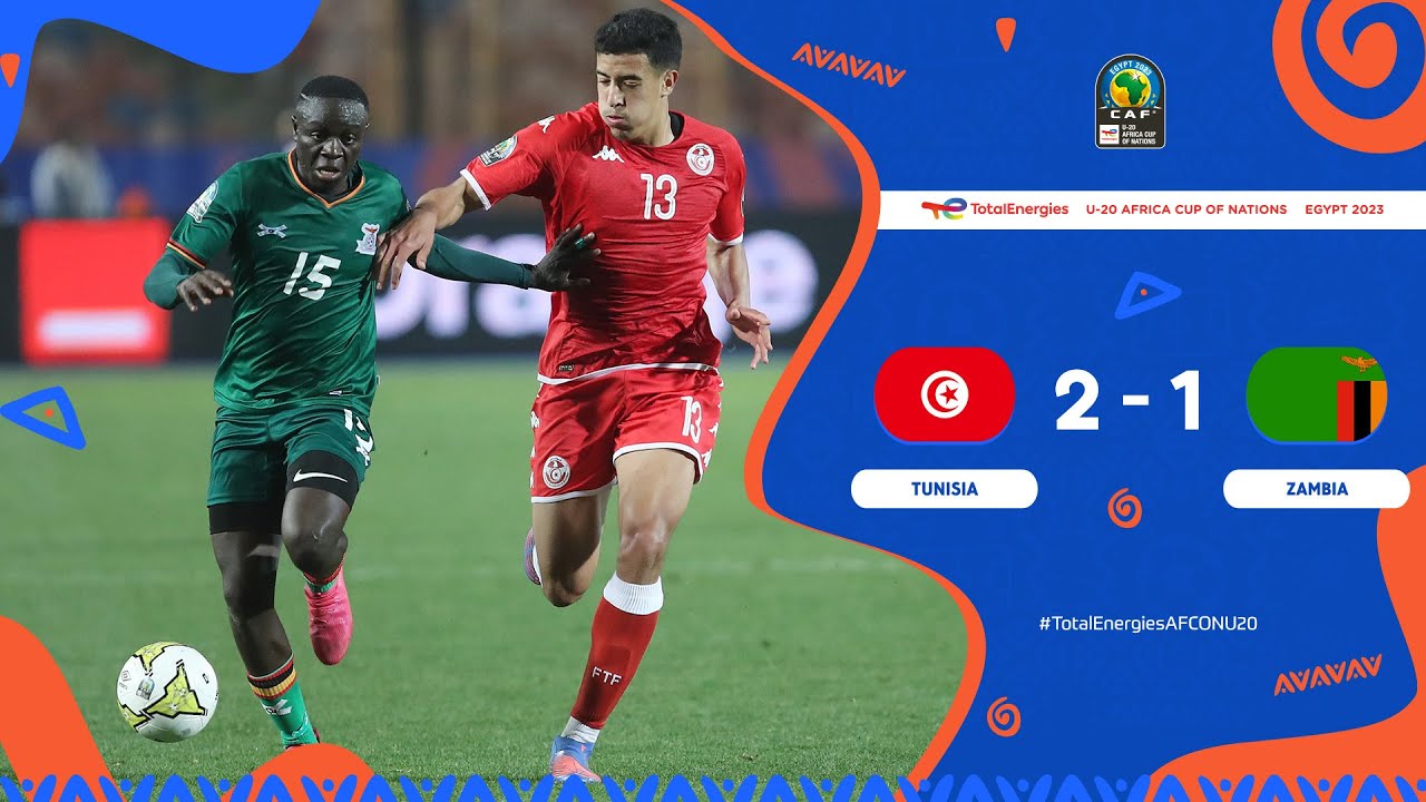 Tunisia 🆚 Zambia Highlights - #TotalEnergiesAFCONU20 Group Stage - MD3 ...