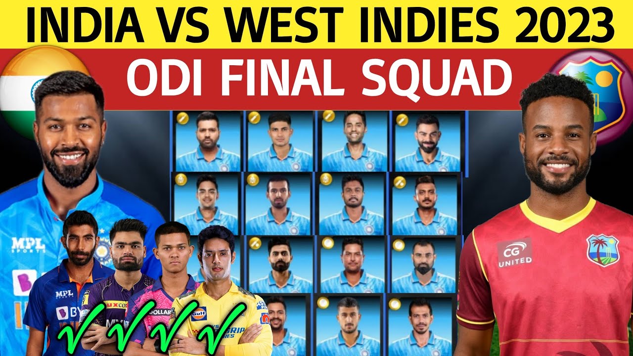 India Vs West Indies ODI Series 2023 | Team India ODI Squad For West ...