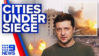 Russia takes fight to Kharkiv as another Ukrainian city appears to have fallen | 9 News Australia