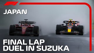 Perez \u0026 Leclerc's Pivotal Last Lap Battle | 2022 Japanese Grand Prix