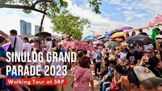 [4K] Sinulog Grand Parade 2023: Tourists \u0026 Spectators flocked at SRP | Walking Tour | Philippines