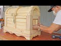 Top Unique DIY Woodworking Ideas // Build A Storage Chest With A Unique Curved Lid