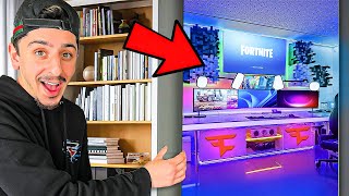 I Built a SECRET Gaming Room to Hide From My Friends!