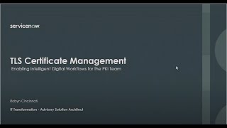 TechTalk - Discover and manage TLS certificates in ServiceNow