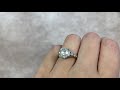 4.24 carat antique cushion cut diamond ring vire ring hand video