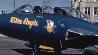 U.S. Navy Blue Angels Flying F-11 Tigers in Milwaukee Wisconsin in 1958 or 1959 Short Nose Version