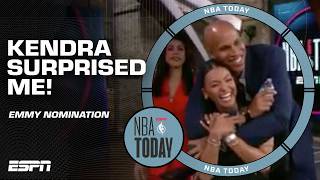 My sister Kendra surprised me on NBA Today for my Emmy nomination!