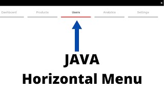 Java Tutorial - How To Design a Horizontal Menu In Java Netbeans | with source code