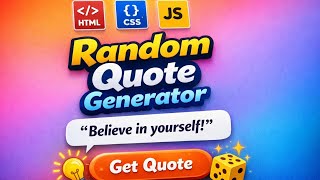 Built a Random Quote Generator using HTML CSS & JavaScript 💻✨Beginner friendly mini project!