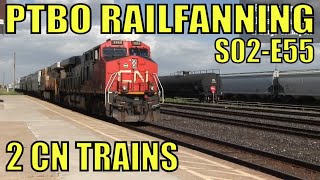 PTBO Railfanning S02E55 - 3 CN Trains In Sarnia Ontario