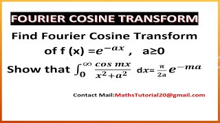 Fourier cosine transform concepts & examples in Tamil