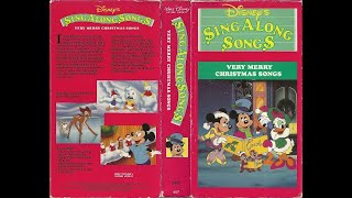 Disney's Sing Along Songs Very Merry Christmas Songs 1988 VHS