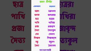 #বাংলা #বাংলাব্যাকরণ #বচন  #aye_tobe_sohochori