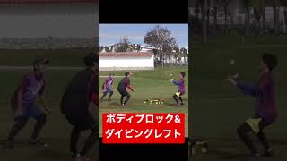 ボディブロック\u0026ダイビングレフト　#roundnet #spikeball #スパイクボール #ラウンドネット