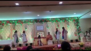 Pai Nagar Yuvati Mandal perform a dance on bhajan  *Dhartal Dharti na tal par* and also 2 small act