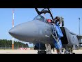 f 15e strike eagle and f 15c eagle fighter aircraft take off and landing at raf lakenheath england