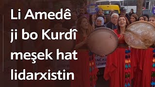 Li Amedê bi pêşengiya DEM Partiyê di Roja Zimanê Dayikê ya Cîhanî de ji bo Kurdî meş hat lidarxistin