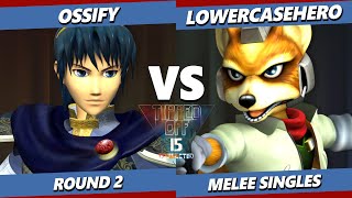 Tipped Off 15 - Ossify (Marth) Vs. lowercasehero (Fox) Smash Melee - SSBM