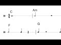 rhythm practice exercise 11 90 bpm level 1 quarter notes