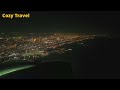 dubai in uae 4k 두바이 야경 dubai nightview from sky with aegean airlines greece uae dubai