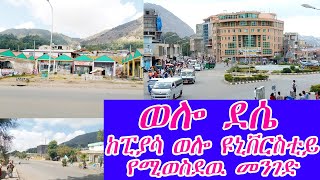 ደሴ ከተማ ከፒያስ ወደ ወሎ ዩኒቨርስቲይ የሚወስደዉ አስፋለት መንገድ 2013ዓ ም