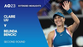Claire Liu v Belinda Bencic Extended Highlights | Australian Open 2023 Second Round