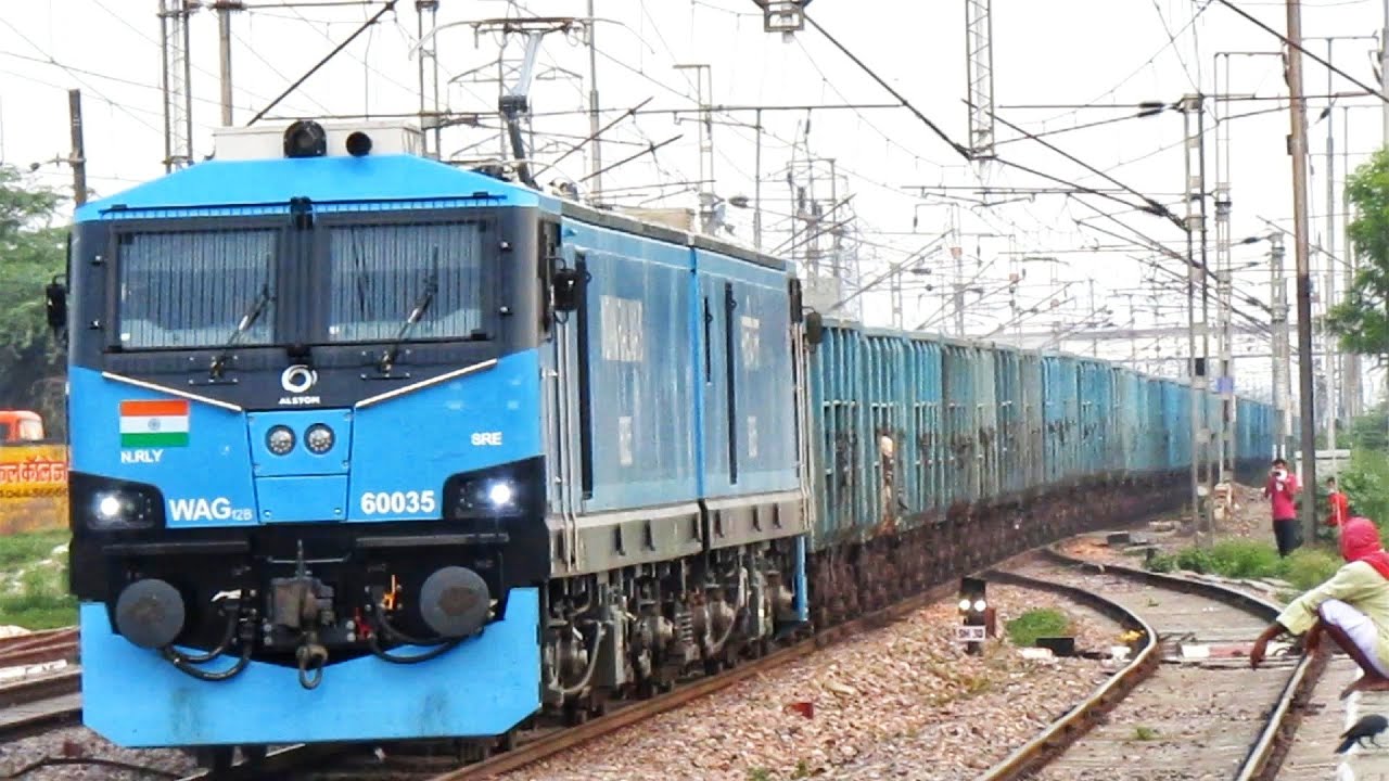 India's Most Powerfull Electric Locomotive 60035 Alstom WAG 12 B Indian ...