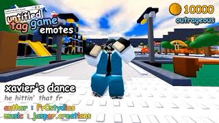 xavier's dance | untitled tag game (recode) emote #untitledtaggame #roblox #emote