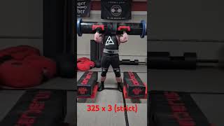 Trey Godbold log 325 x 3 strict log press