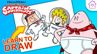 How to Draw GEORGE and HAROLD from CAPTAIN UNDERPANTS! | #CAMPDREAMWORKS DRAW-ALONG