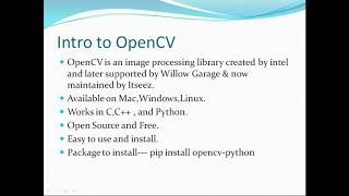 Programming with Python -27: OpenCV