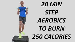 20 Minute Calorie Burning Step Aerobics Workout with Dumbbells🔥250 Calories🔥