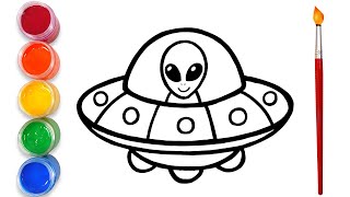 Ufo drawing / Coloring Book for Children