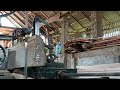 this is the process of sawing teak wood for luxury furniture